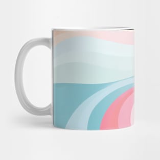 Pastel Ripples: Modern Abstract Waves Unleashed Mug